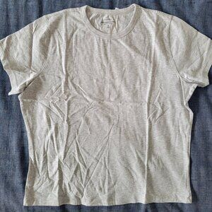 Abercrombie & Fitch Essentials Skimming Tee – Light Gray, Size M (NWT)